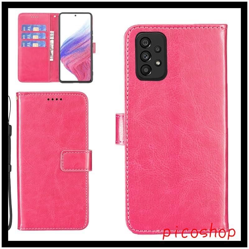 ケース 手帳型 カードGalaxyA53 5G（ローズ）収納 SCG15(6.5インチ)対応 レザー 携帯カバー au 銀行カード現金 スマホケース / ネット スタンド / 防塵 SC-53C 防水 スマホケース全面保護 docomo 耐摩擦手触りが良い耐衝
