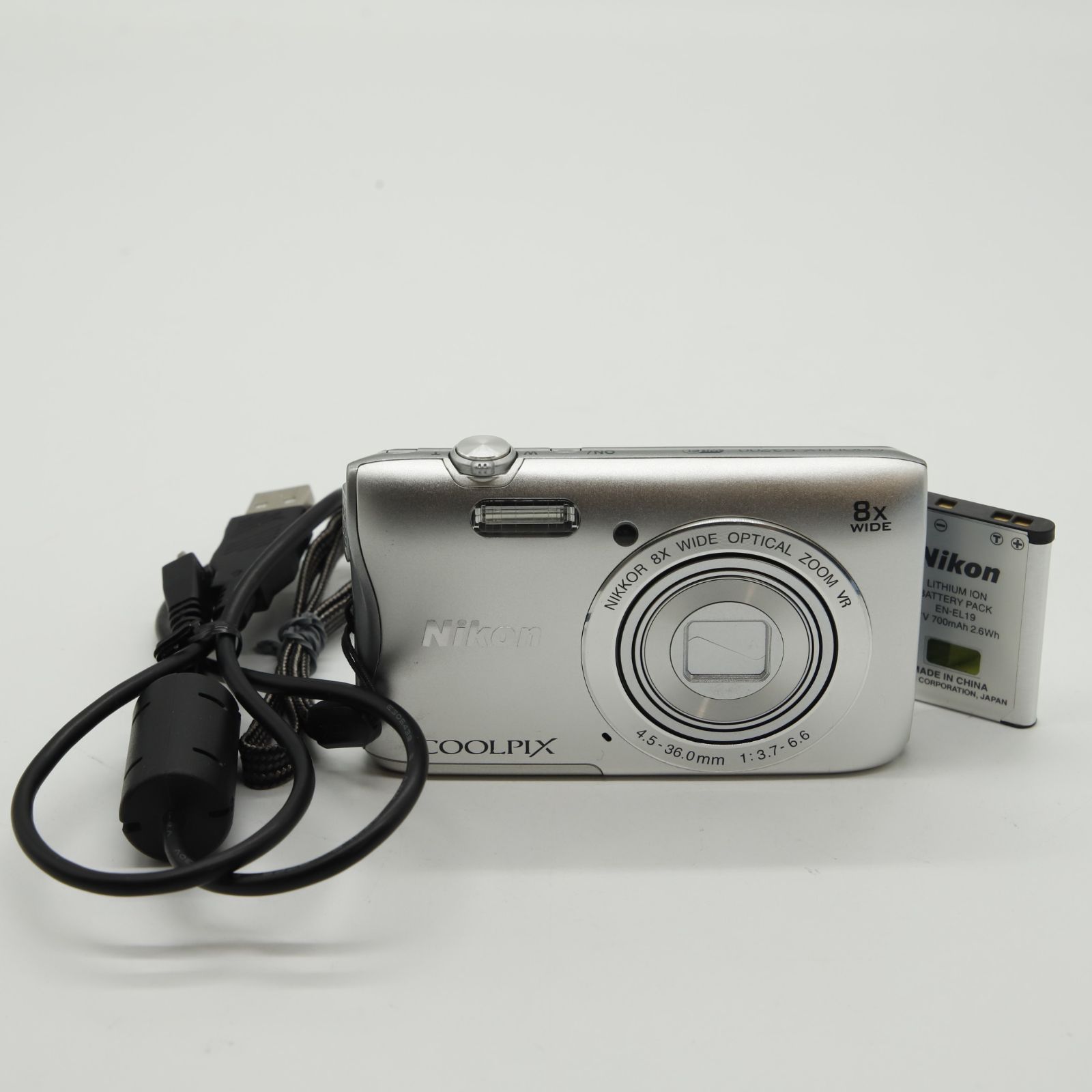 Nikon デジタルカメラ COOLPIX S3700 シルバー 光学8倍ズーム