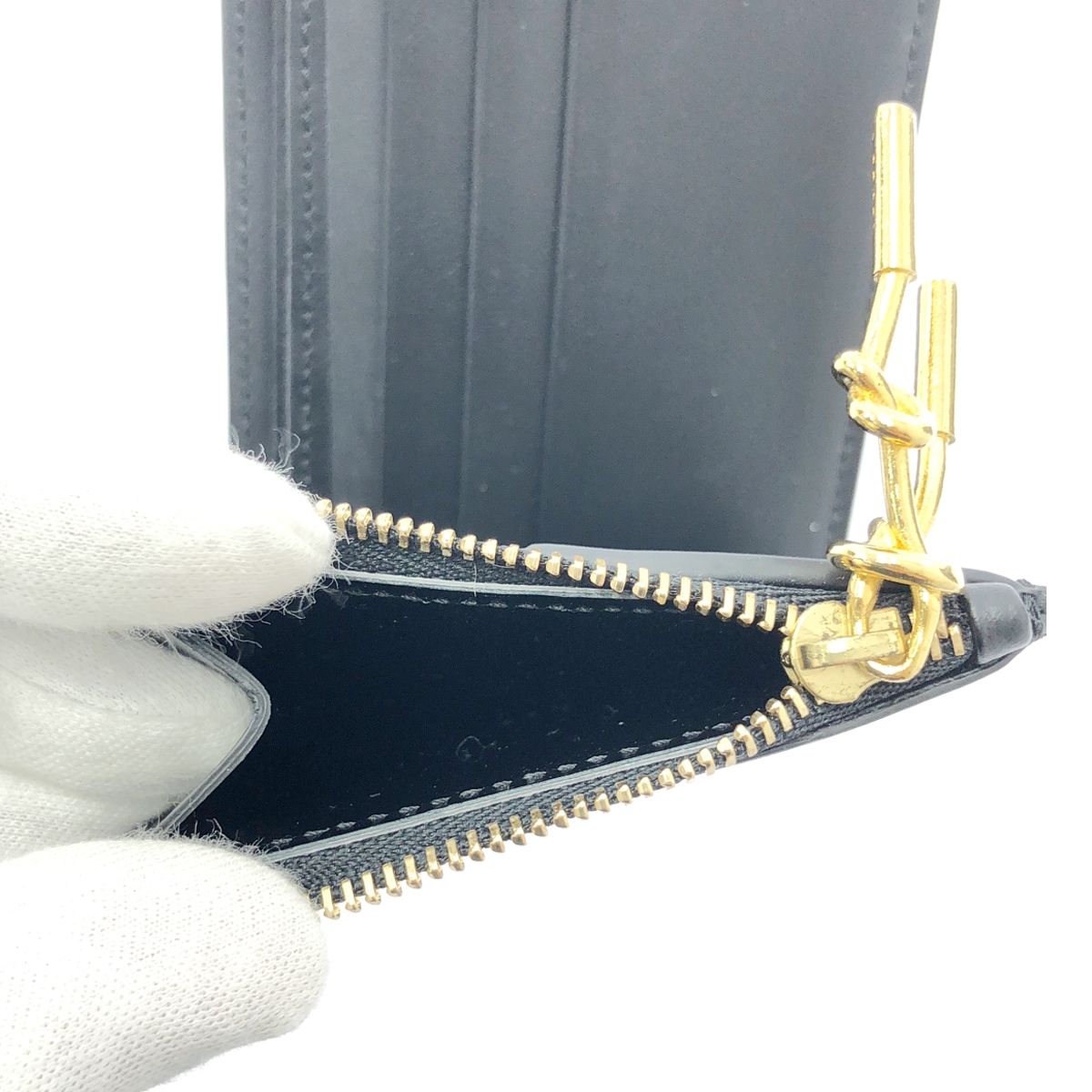 美品】 sacai / サカイ | メタルジップチャーム 二つ折 レザー