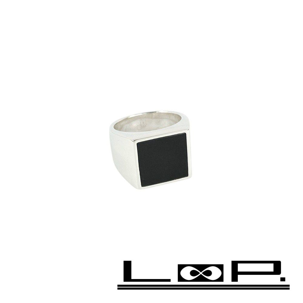 □新同□磨き済□ グッチ リング 指輪 シルバー ブラック SV 925  