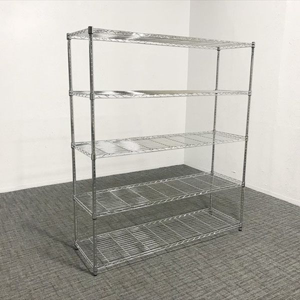 ワイヤーシェルフ　シルバー　新品未使用 メタルラック シェルゴ スチールワイヤーラック 可動棚 シルバー