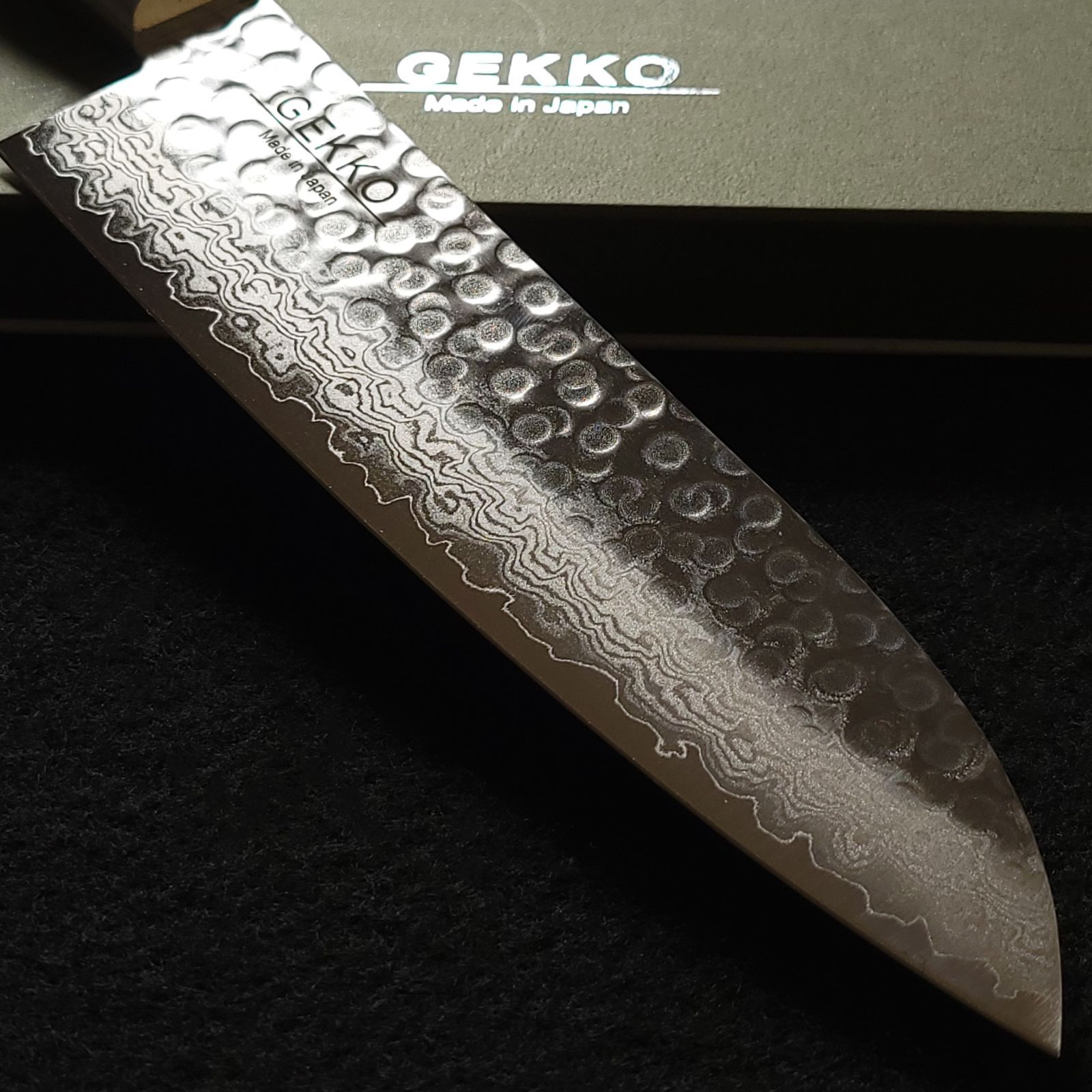 VG10 ダマスカス 三徳包丁185mm 茶柄 G1706E 月光作 - メルカリ