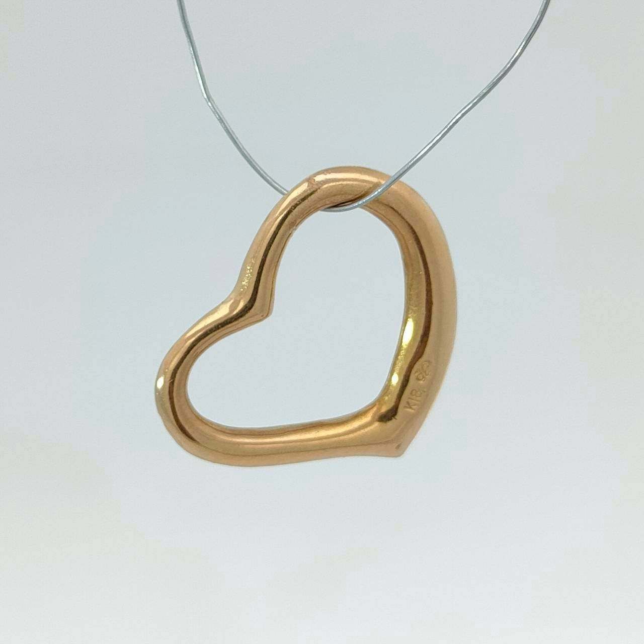 18金 K18 ジュエリーマキ ハートデザイン ネックレストップ 男女