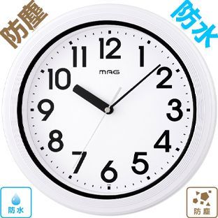 防塵 防水 時計 バスクロック プラデガード NOAMAGu， アクアガード レインコート 防滴 マグ お風呂 時計 浴室 雨 屋外 キッチン 厨房 洗面所 水泳 プール 幼稚園 保育園 小学校 ホテル ペンショ
