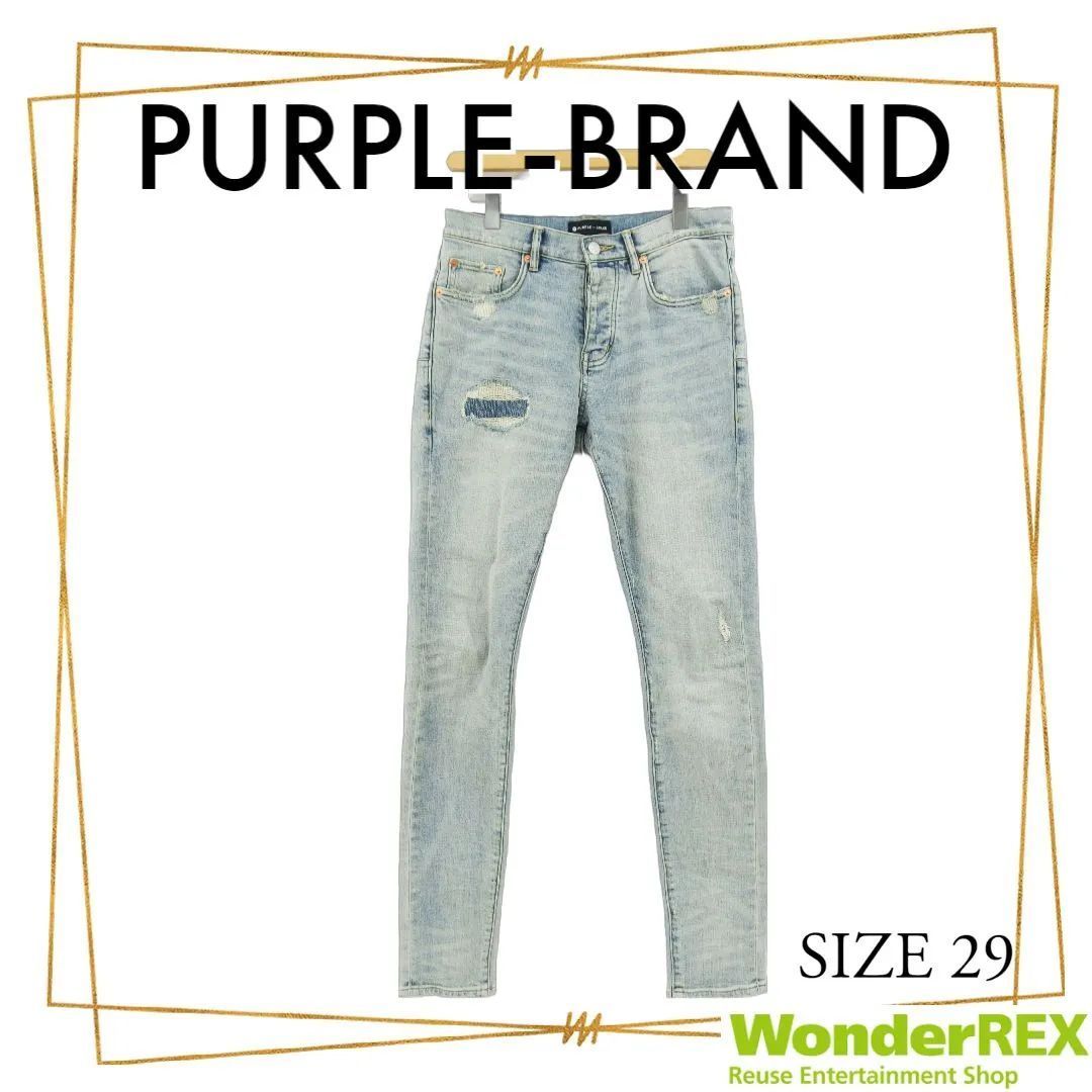 PURPLE-BRAND STYLE NO.P001 スキニーデニム 29 デニム クラッシュ