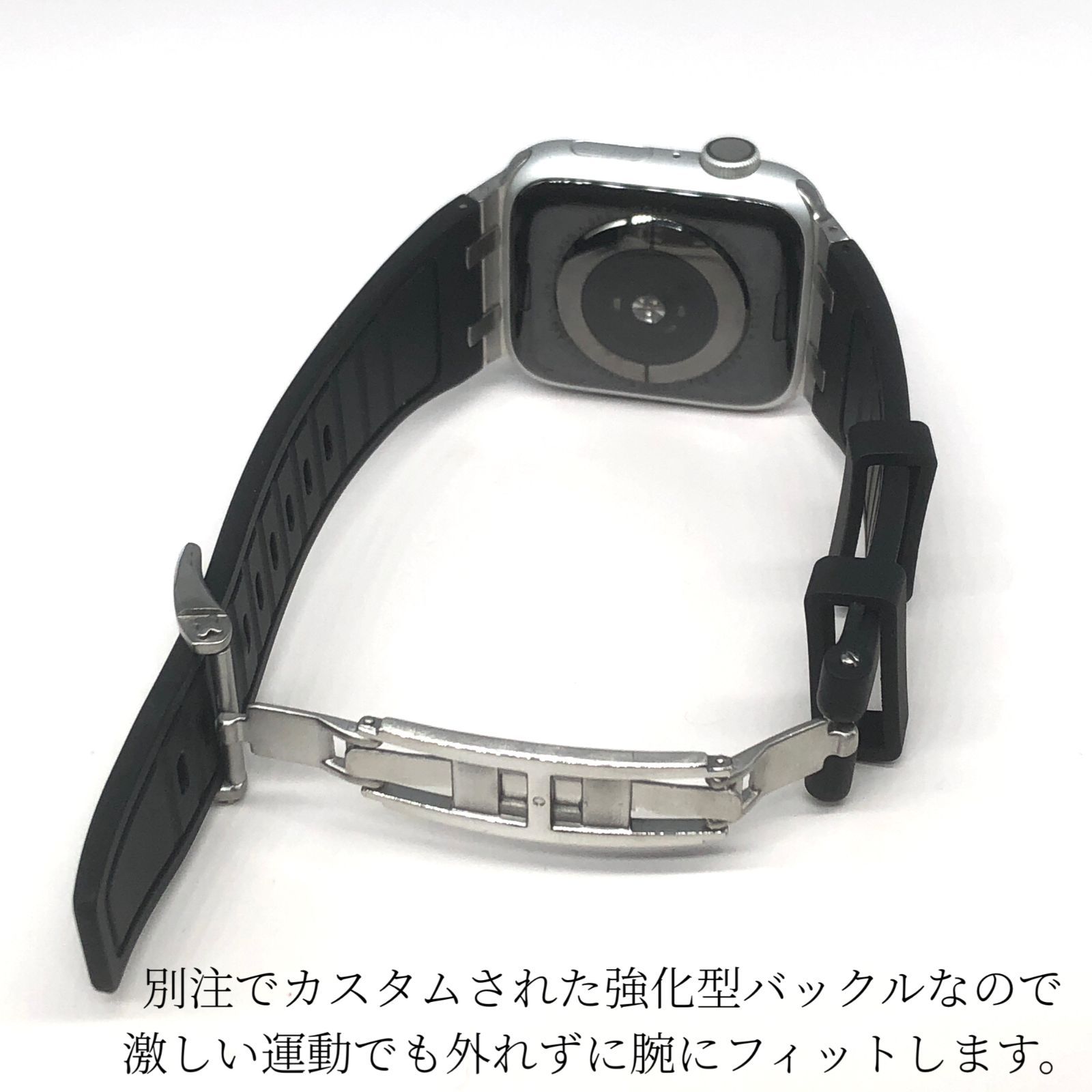 GimelZayinセット シーム シルバー Lグリーン アップルウォッチ ラバーベルト Apple Watch ケース　カバー　1～9 ultra ウルトラ　38mm 40mm 41mm 42mm 44mm 45mm 49mm Apple Watch バンド