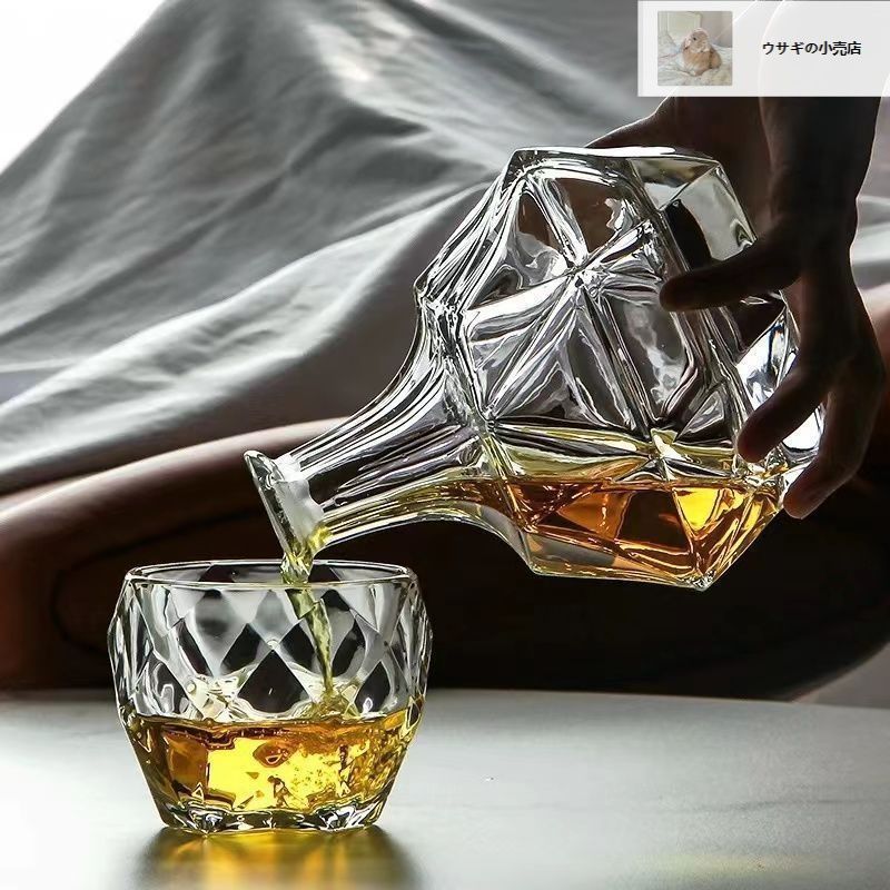 ウイスキーボトル 1000ml ガラスデカンタ 3D刻印 おもしろい 動物