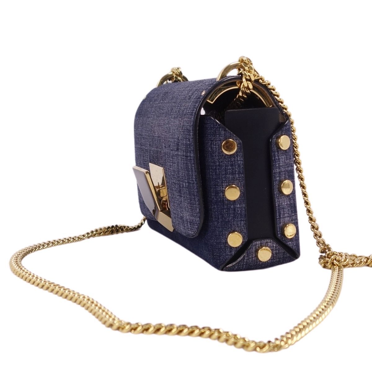美品 ジミーチュウ JIMMY CHOO バッグ LOCKETT PETITE ロケットプティ 