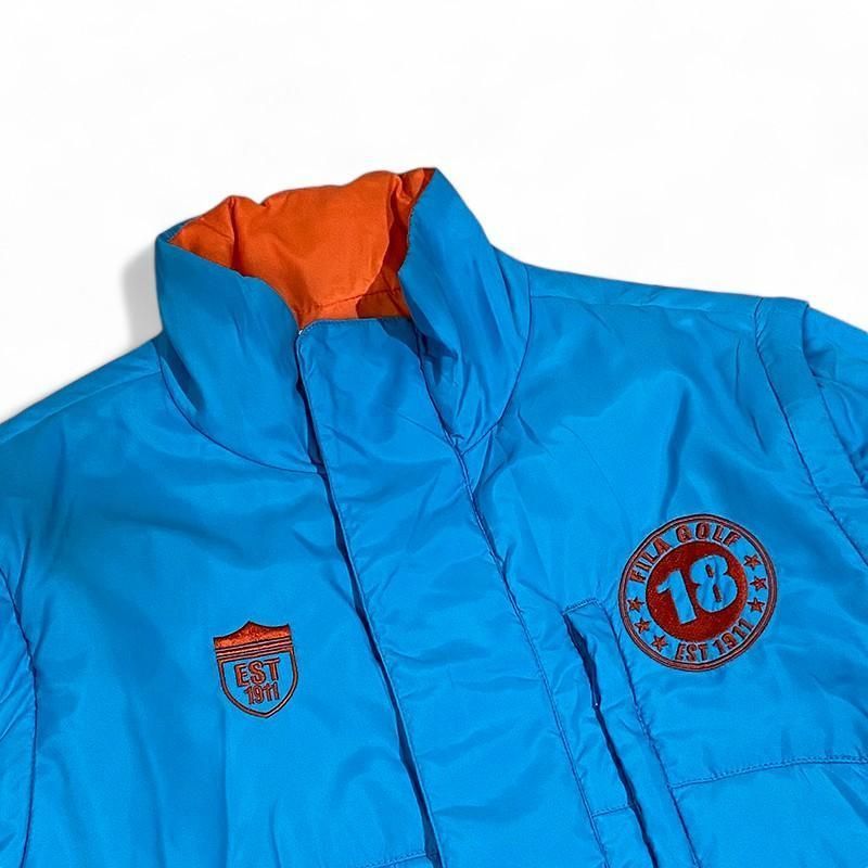 FILA GOLF フィラ ゴルフ 2WAY 中綿ジャケット ブルー M