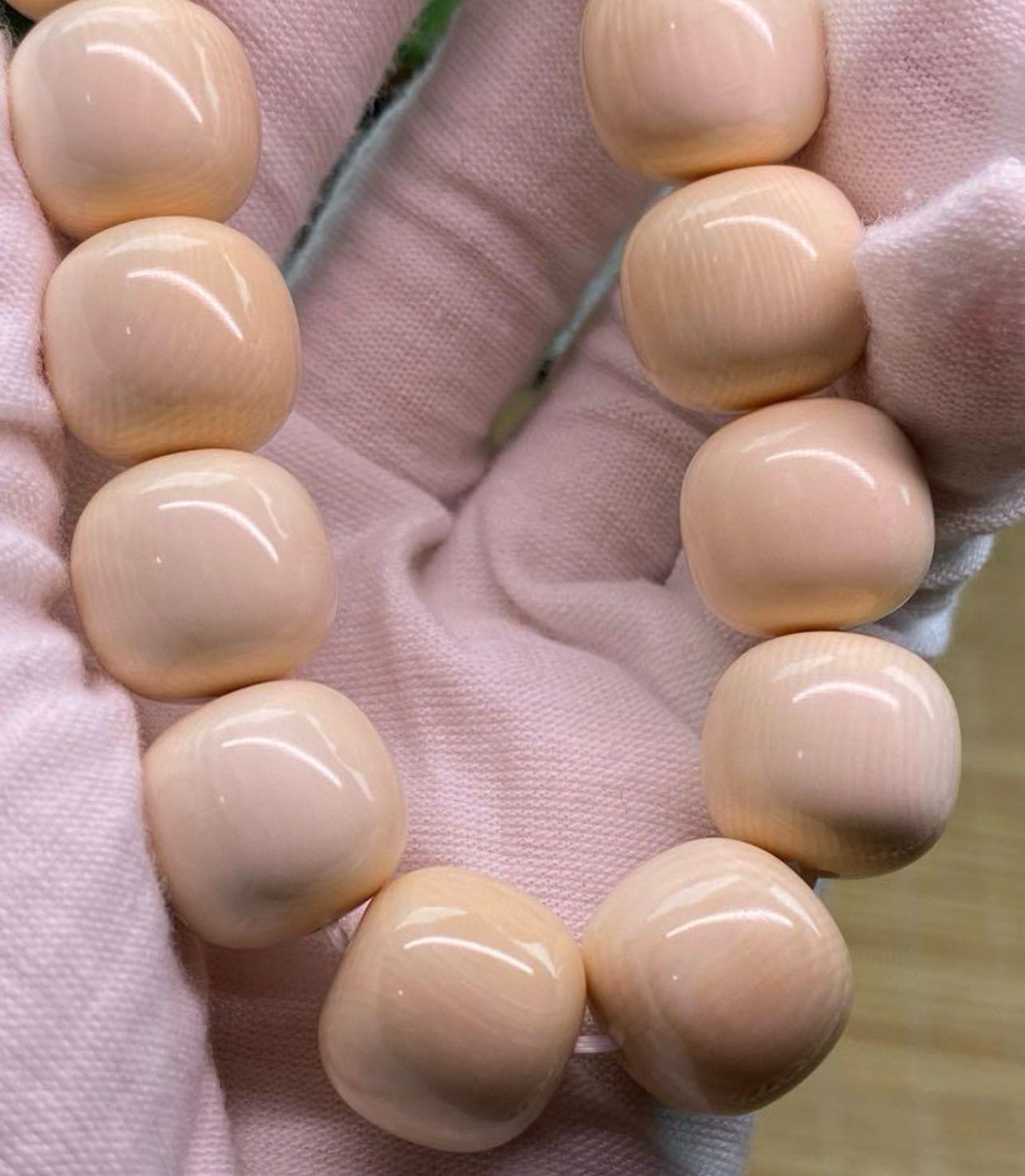 天然マンモス牙美しい手作り彫刻原色古型ブレスレット