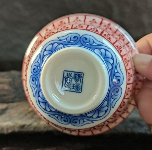 中国茶器 饕餮三才蓋碗 茶器 茶道具 煎茶器 新品未使用