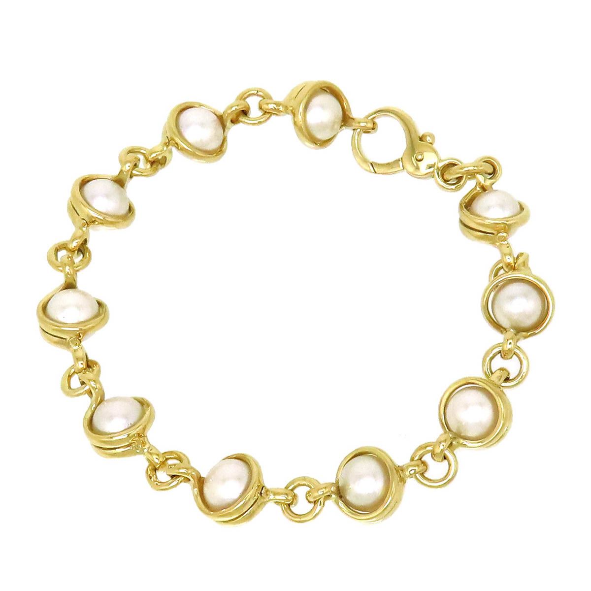 ポメラート パール チェーン ブレスレット #16 18Kt 750 (K18YG  