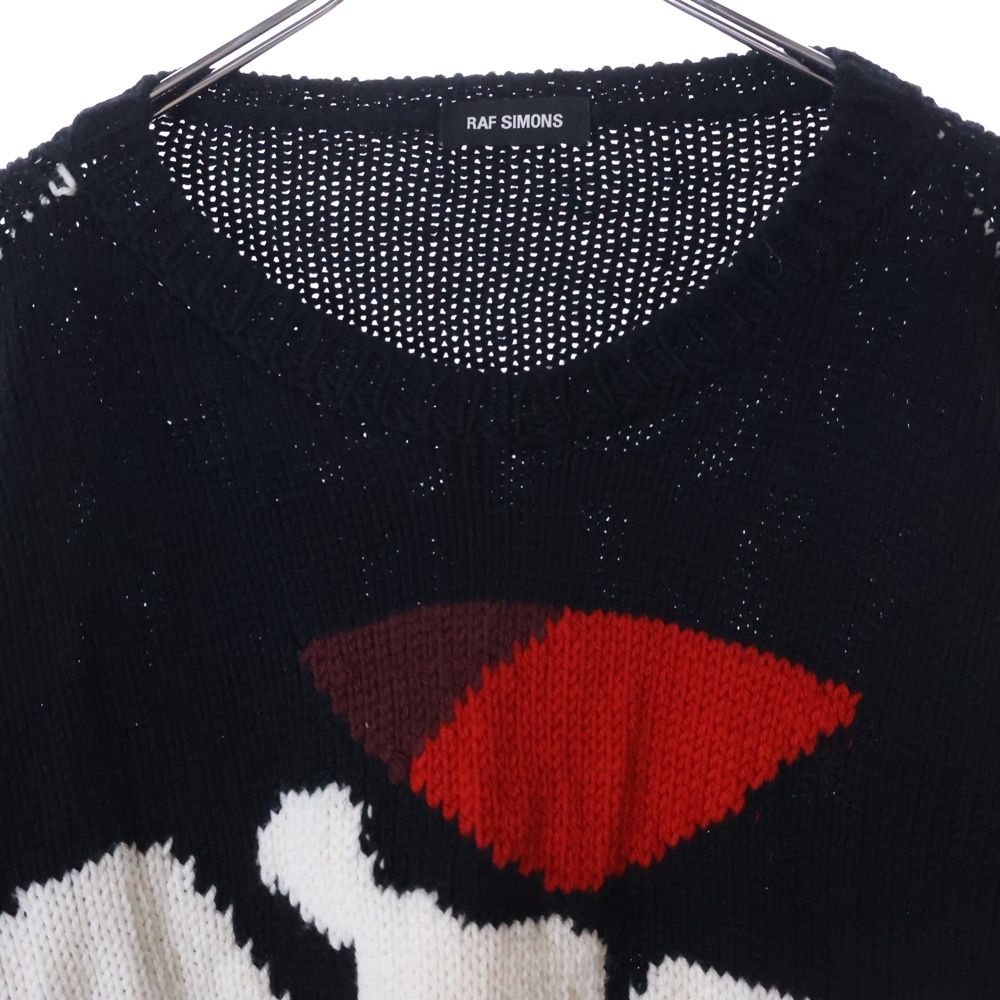 RAF SIMONS ブラック ニット セーター 46 RAF SIMONS（ラフシモンズ） | ニット・セーターの古着・中古通販