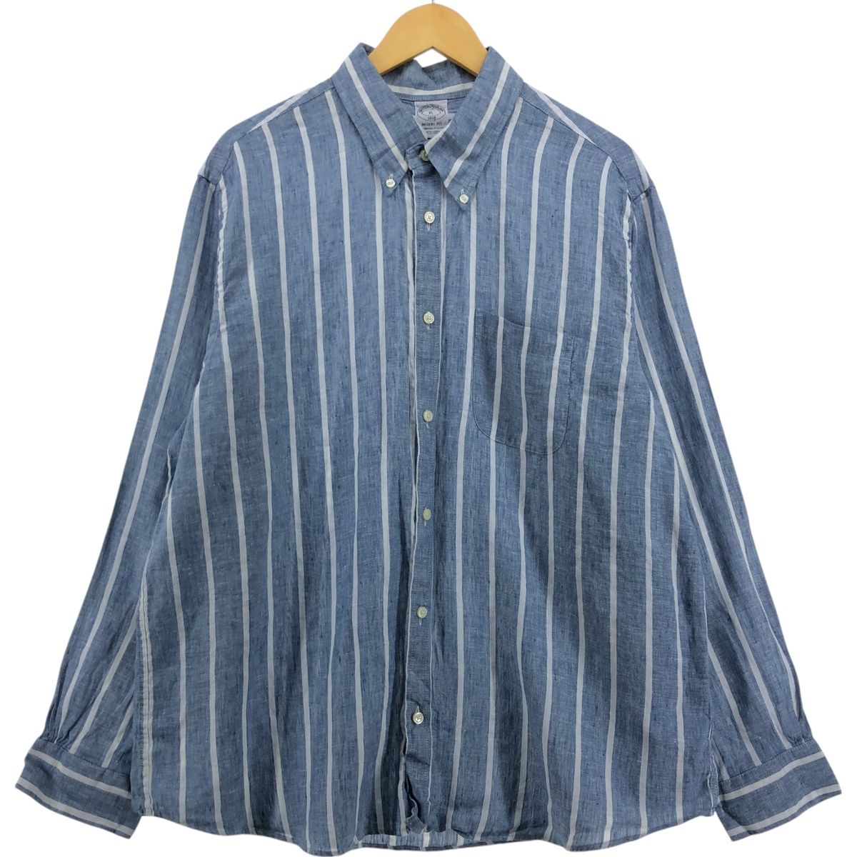 古着 ブルックスブラザーズ Brooks Brothers Est.1818 長袖 コットンストライプシャツ メンズM相当 /eaa566033 古着 ブルックスブラザーズ Brooks Brothers Est.1818 長袖