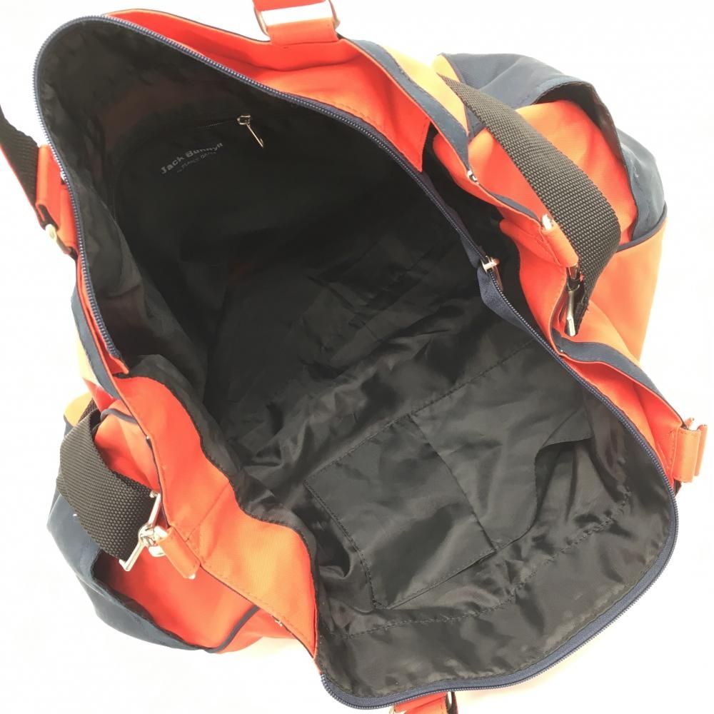 美品】ジャックバニー 2WAYボストンバッグ レッド×ネイビー ロッカー