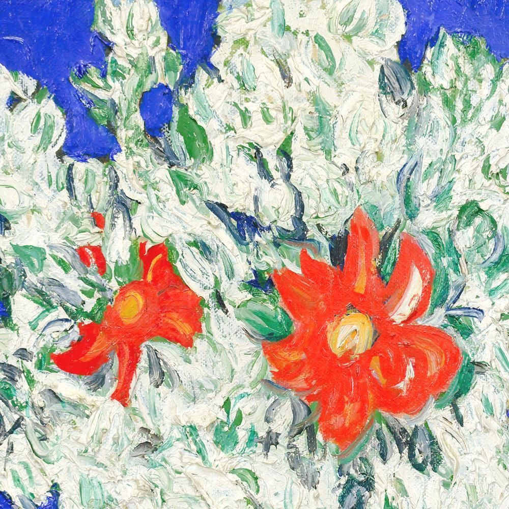 油彩画 花瓶に入った花 Hiroko.m 白楽展所属 師 松本俊郎氏