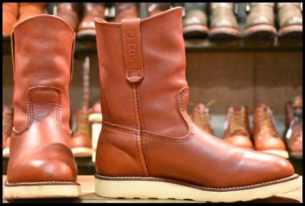 7E 良品 19年】レッドウィング 8866 ペコス 赤茶 オロラセット