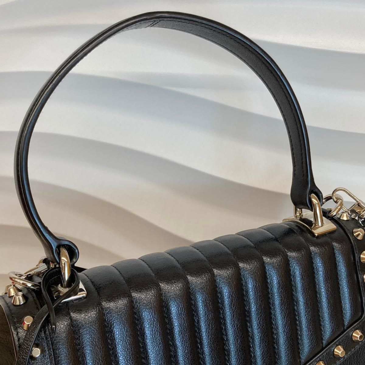 中古】 PRADA （プラダ） ｽﾀｯｽﾞ ｻｳﾝﾄﾞ ﾊﾝﾄﾞﾊﾞｯｸﾞ 2way バッグ 