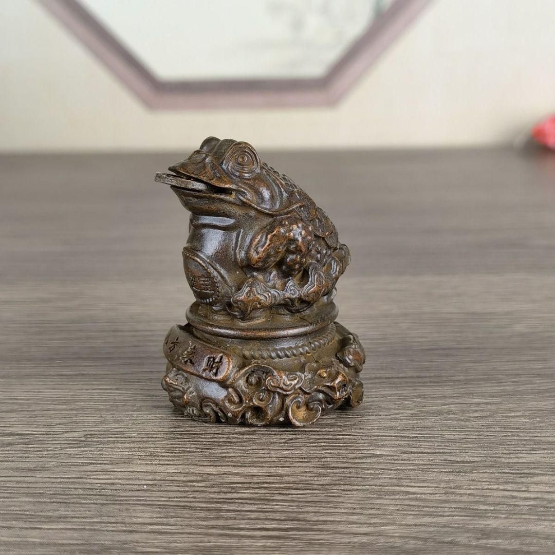 招き金蟾 八方来財 茶寵 装飾品 工芸品 美術品 置物 - メルカリ