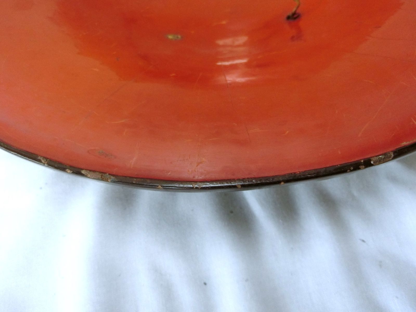 陣笠 ほんのり丸深み型 こげ茶色・S・武具 甲冑 】骨董 鉄扇