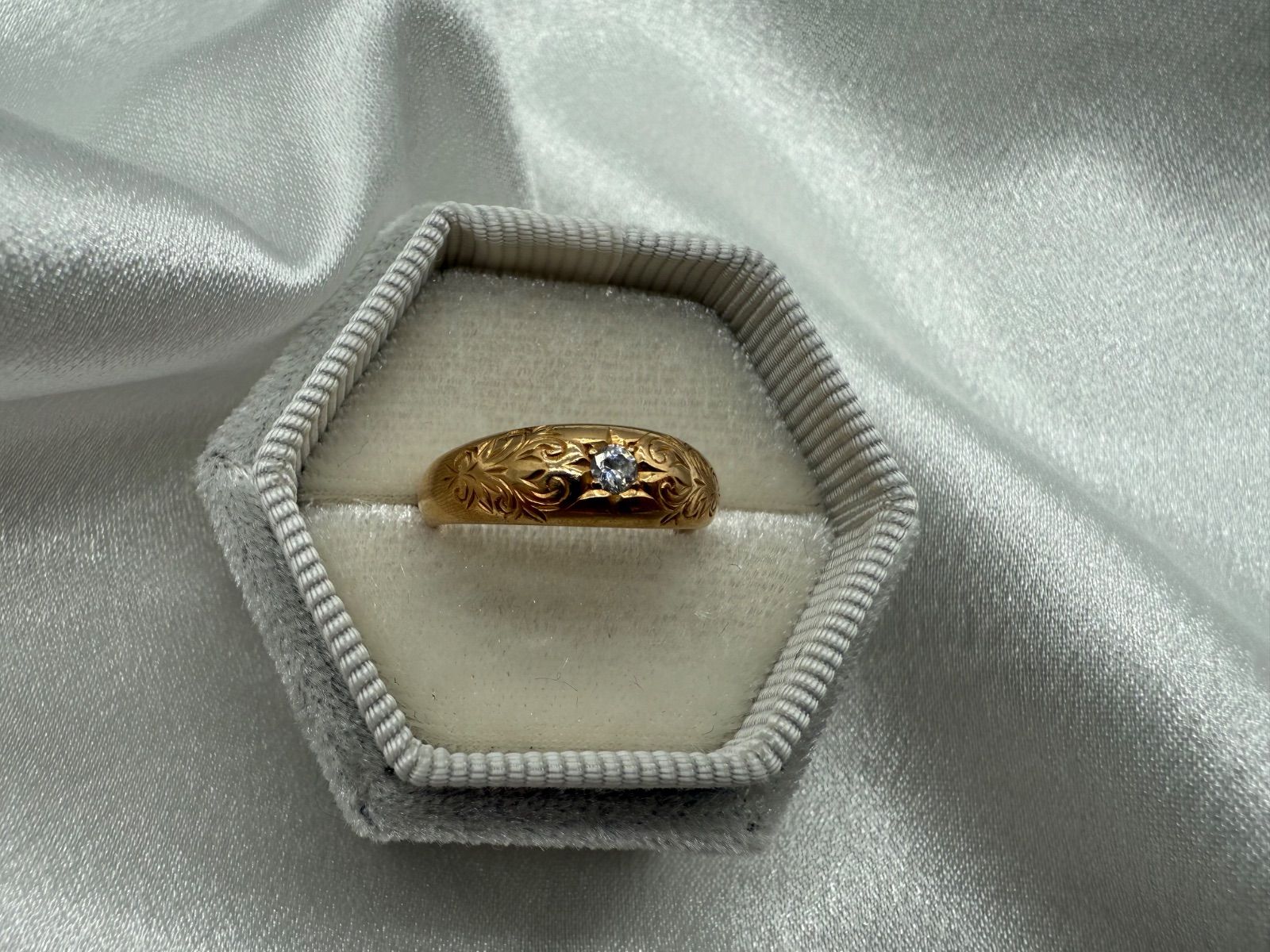 K18 ダイヤリング 指輪 シューリング イエローゴールド 7号(代引不可) K18 ダイヤリング 指輪 シューリング イエローゴールド 17号 18金