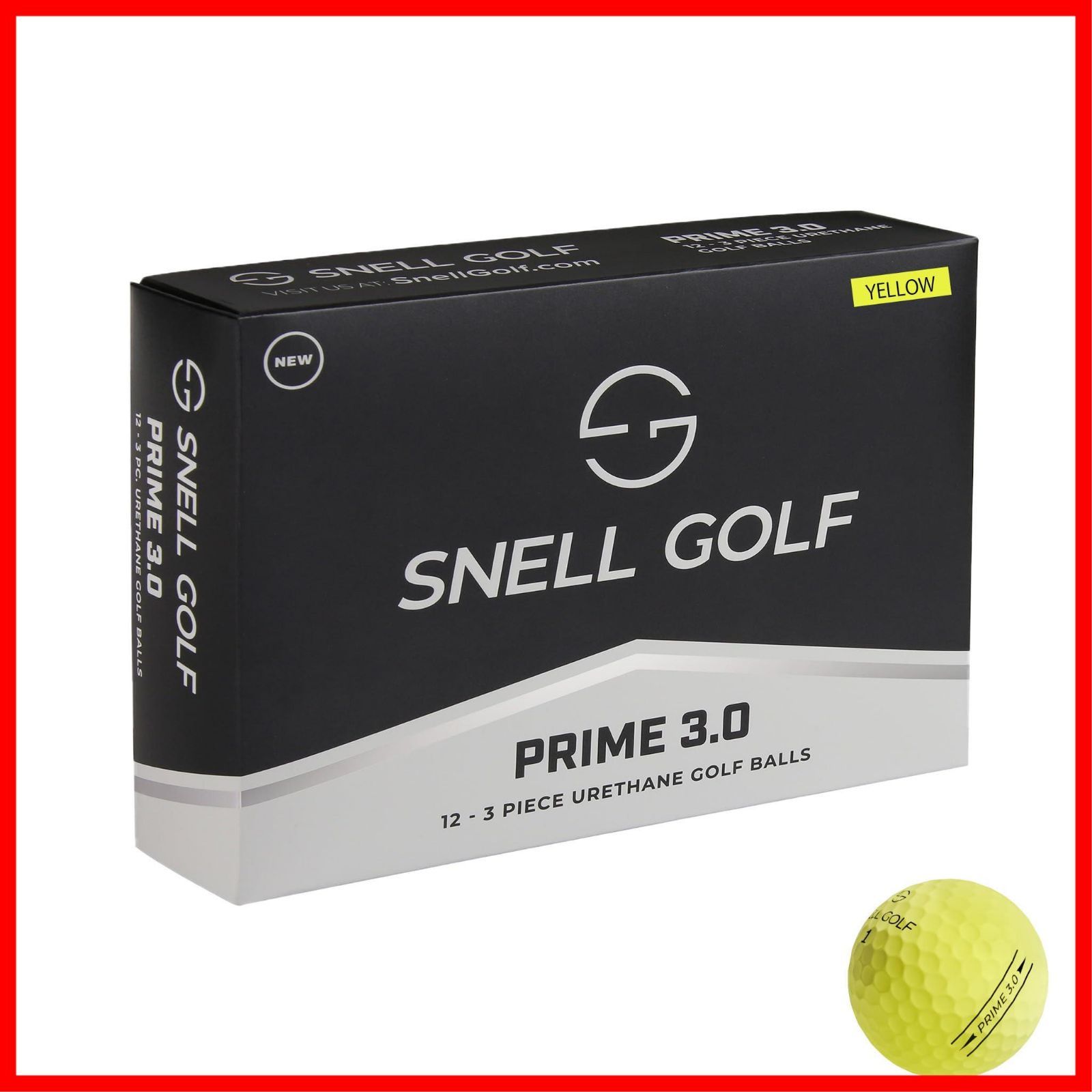 【特価商品】人気 ウレタンカバー PRIME3.0 飛ぶ ゴルフボール 止まる スピン スネル ツアー系 Golf 日本正規品 Snell 1ダース