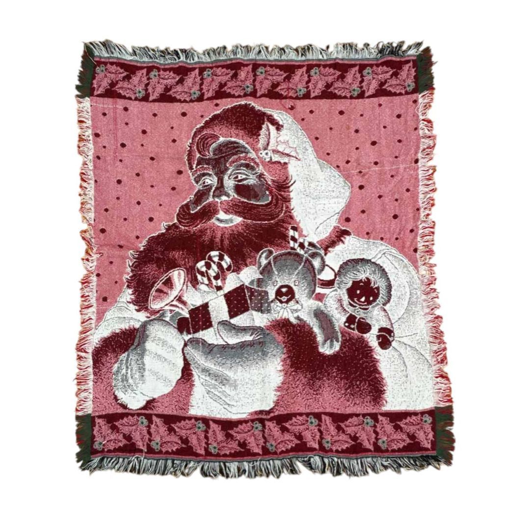 vintage ラグ カーペット、クリスマス、サンタクロース、おもちゃ、雪625 vintage ラグ カーペット、クリスマス、サンタクロース