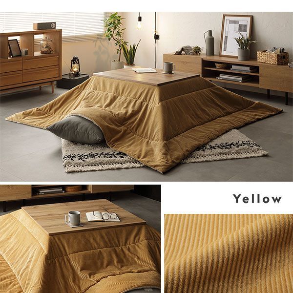こたつ布団 単品 約190×190cm グリーン コーデュロイ調 洗える リバーシブル クッション 寝袋 3WAY こたつ掛け布団 生活雑貨 代引不可