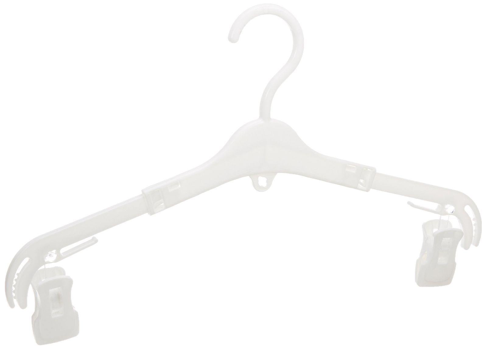 全品100％最安値! 24本セット クリップ付き12本 伸縮ハンガー クリップなし12本 肩幅5段階 新生児からキッズまでながーく使える Start Smart