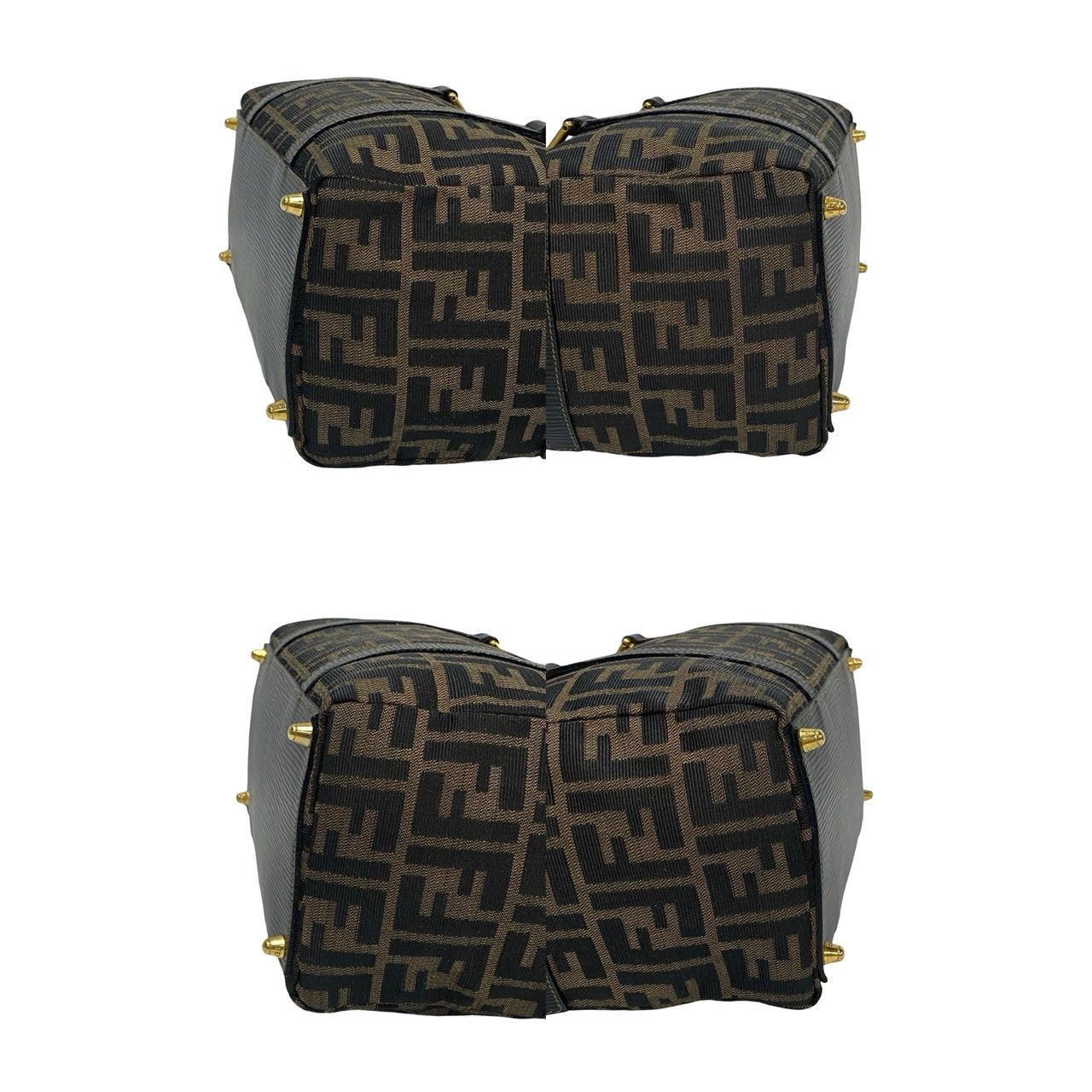 極 美品 袋付き FENDI フェンディ ズッカ FF 柄 ナイロンキャンバス