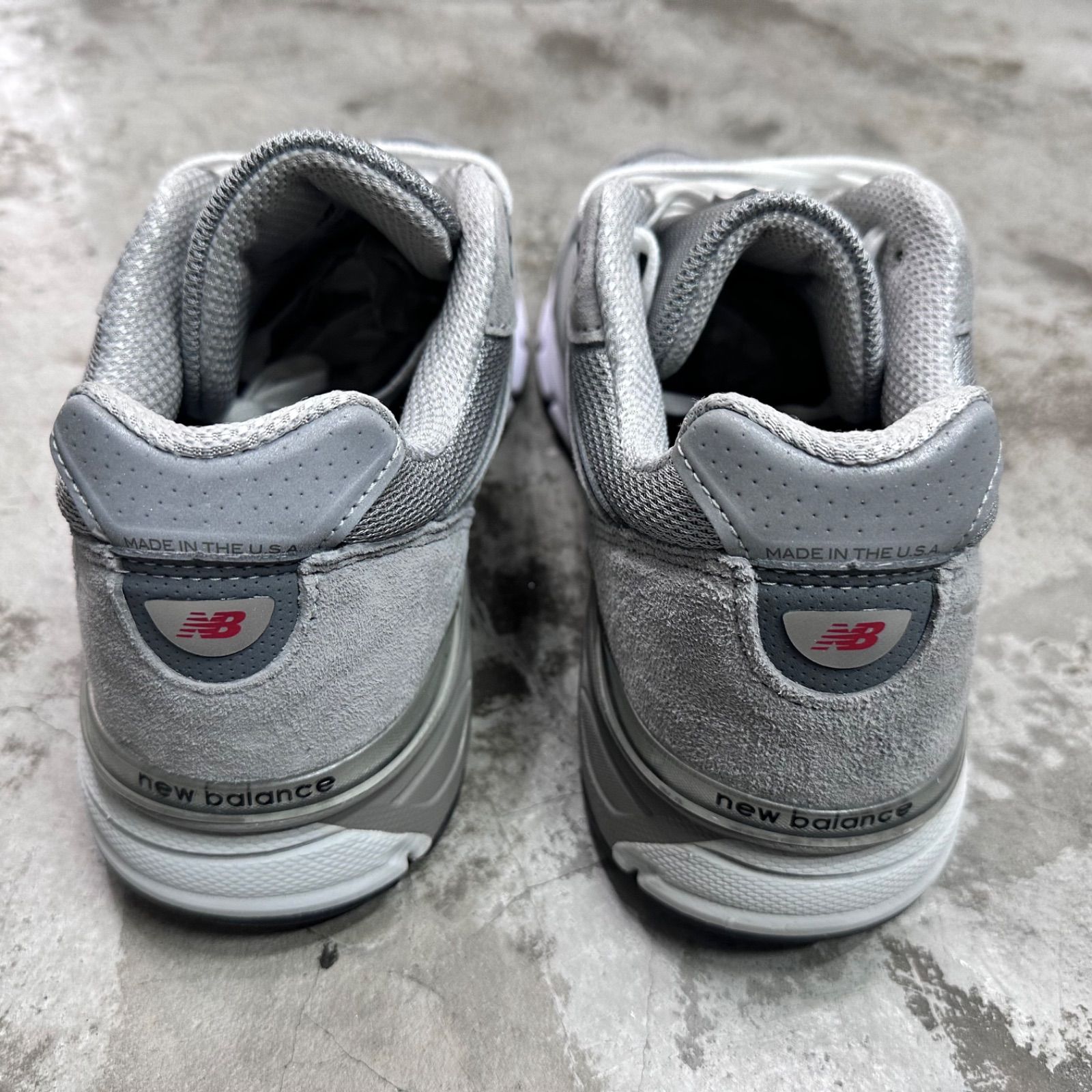 New Balance 990v4 Grey Silver スエード スニーカー U990GR4 