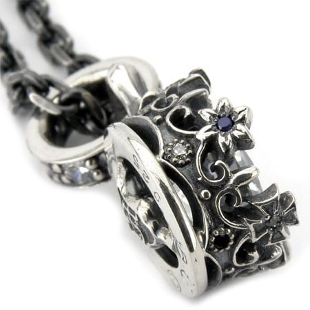 温湿度のある ストーンクラウンチャームBK アルテミスクラシック シルバー ジュエリーブランド