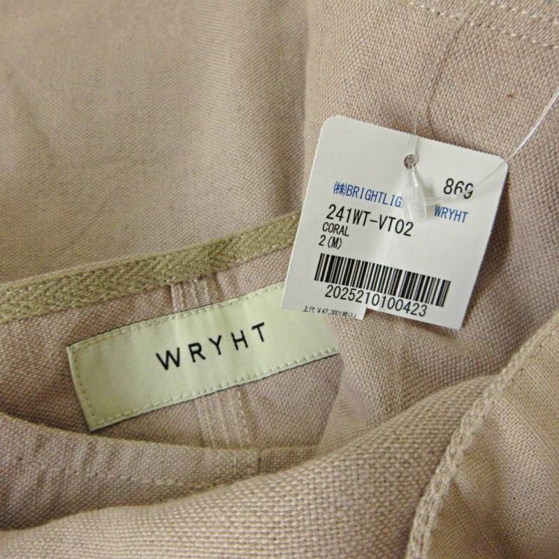 未使用品 ライト WRYHT 24SS タグ付 NEWS BOY VEST ベスト ジャケット ワークウェア オールドジョー取扱い 241WT-VT02 ピンク ライト WRYHT 24SS タグ付 NEWS BOY VEST ベスト ジャケット
