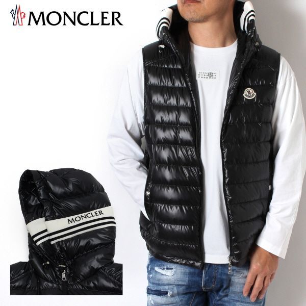 24SS新作 モンクレール MONCLER  メンズ CLAI ライトダウンベスト【ブラック】 1A00057 595ZJ 999/【2024SS】m-tops