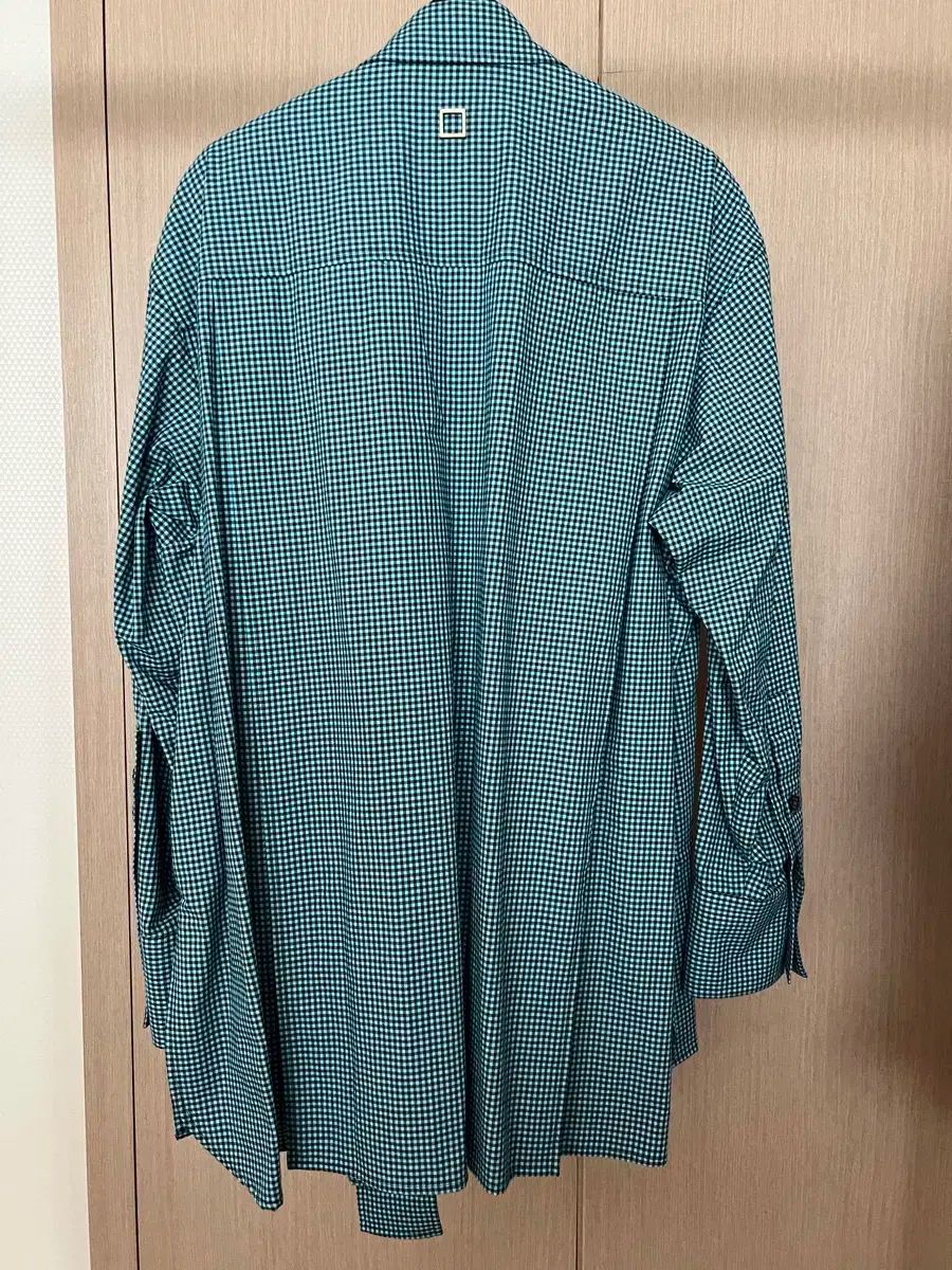 WOOYOUNGMI ウーヨンミ 青 チェック ターンアップ シャツ 46 size