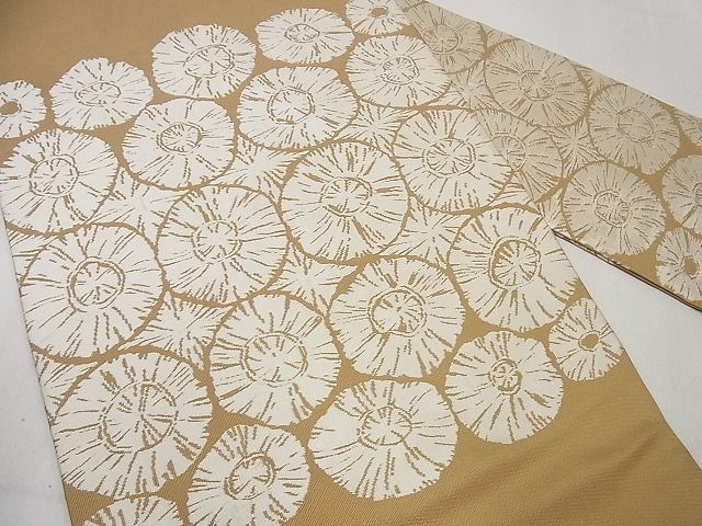 平和屋本店■極上　洛風林　工芸帯地　九寸名古屋帯　八木生次作　舞花文　たとう紙付き　逸品　未使用3s5572 平和屋本店□極上 洛風林 工芸帯地 九寸名古屋帯 八木生次作 舞花文 た