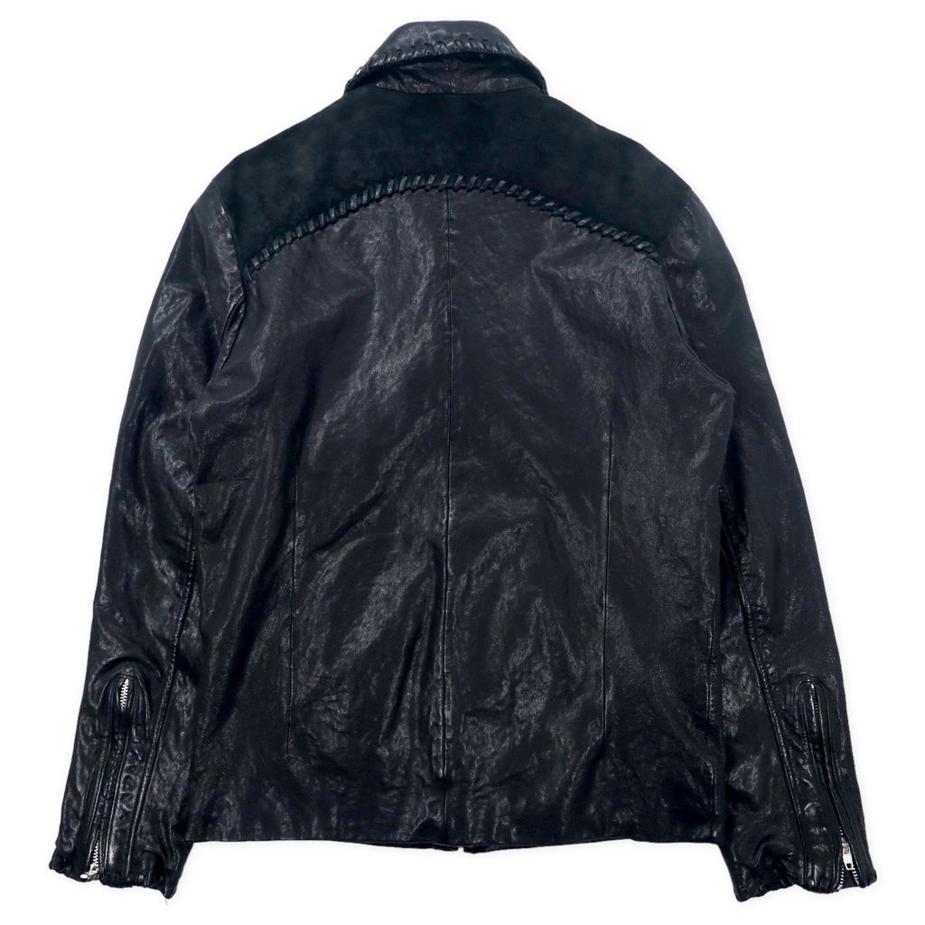 BROWNS GENERAL STORE ゴートレザー ライダースジャケット M ブラック 