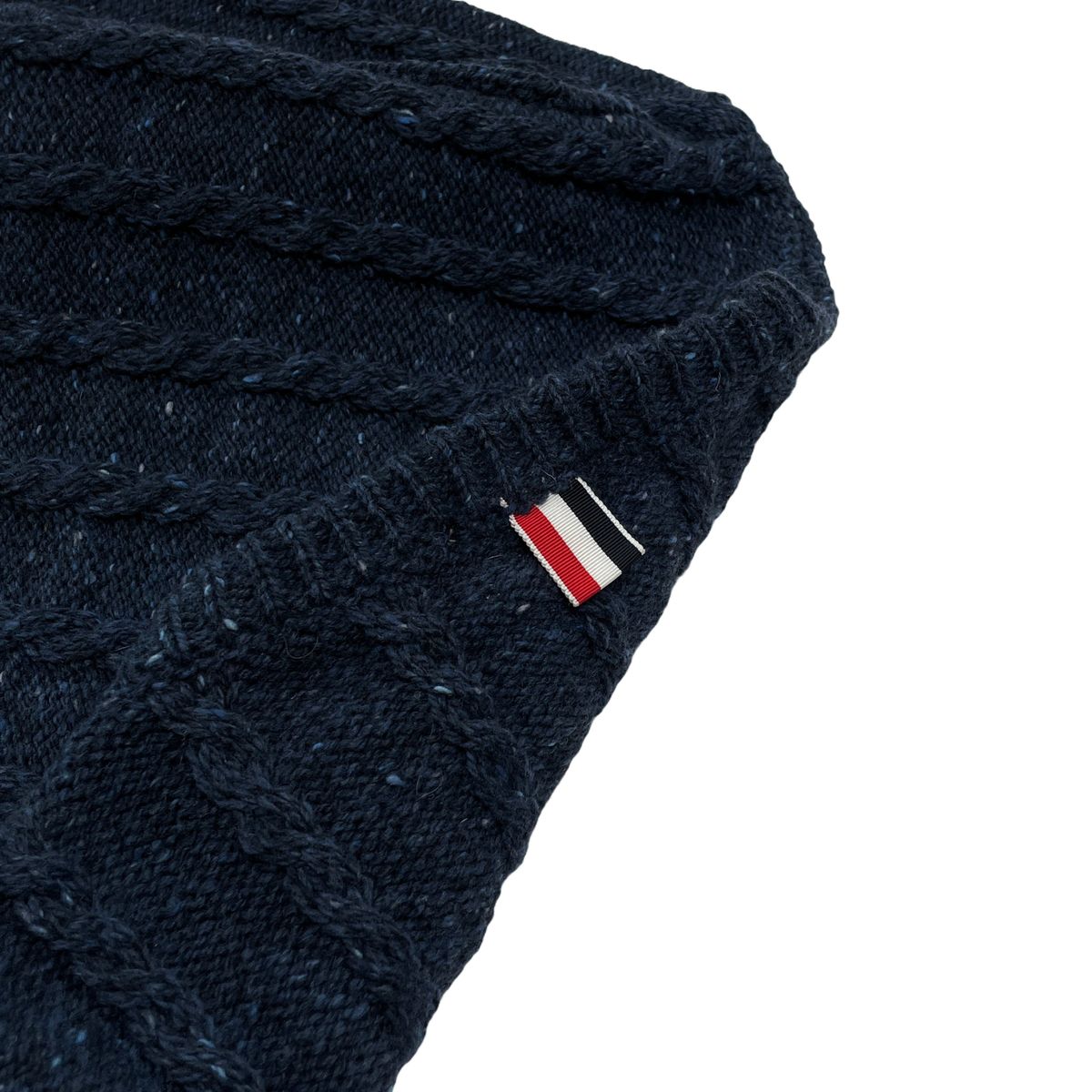 THOM BROWNE ネイビー ケーブルニットセーター