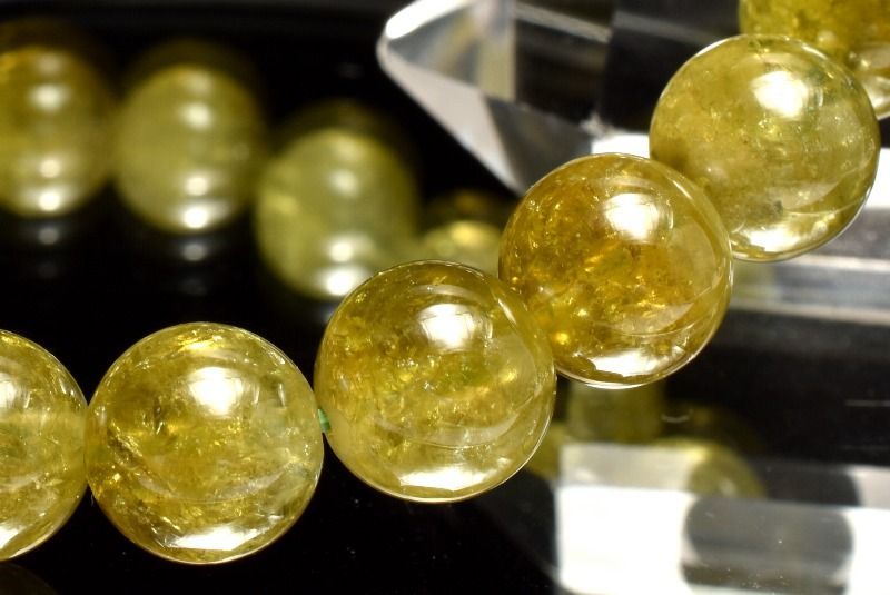 １点物 AA 瑞々しい光沢 ツァボライト グリーンガーネット 9mm ブレスレット パワーストーン 天然石 _MA9830