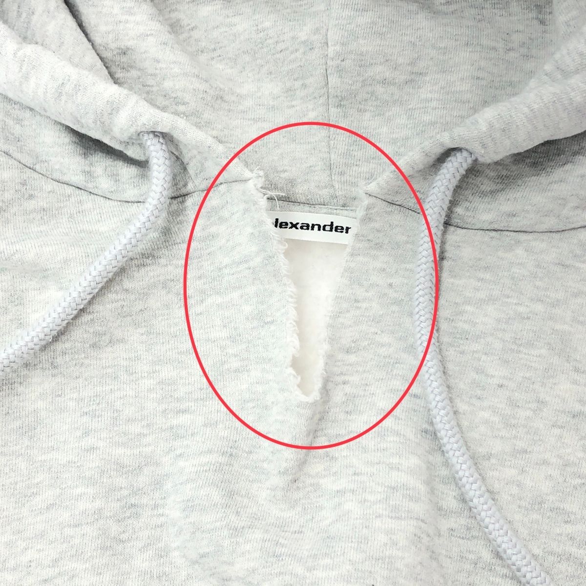 【美品】アレキサンダーワン クロップドパーカー ロゴ グレー フード付き S alexanderwang アレキサンダーワング グレー オーバーサイズ