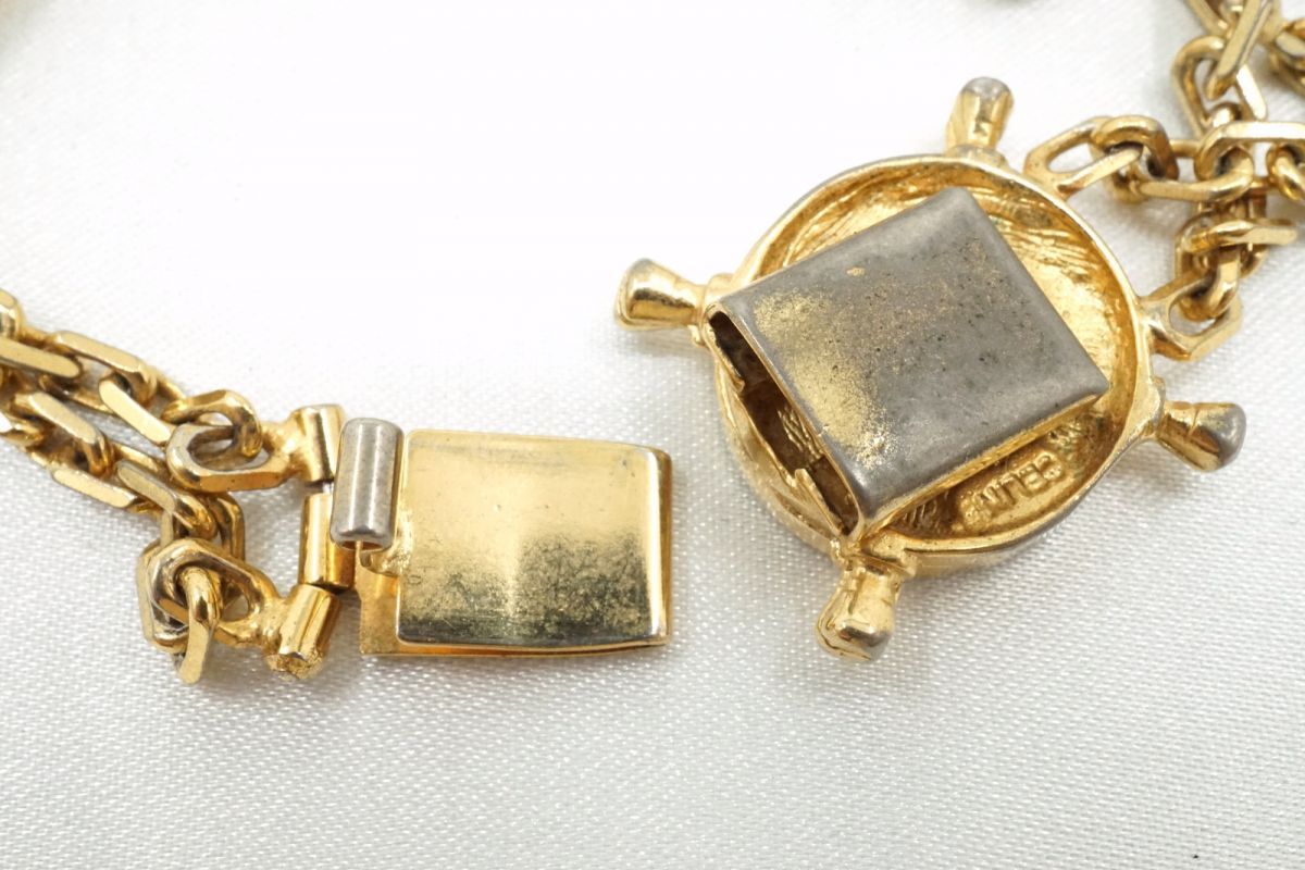 セリーヌ ヴィンテージ チェーン ブレスレット トリオンフ 舵輪