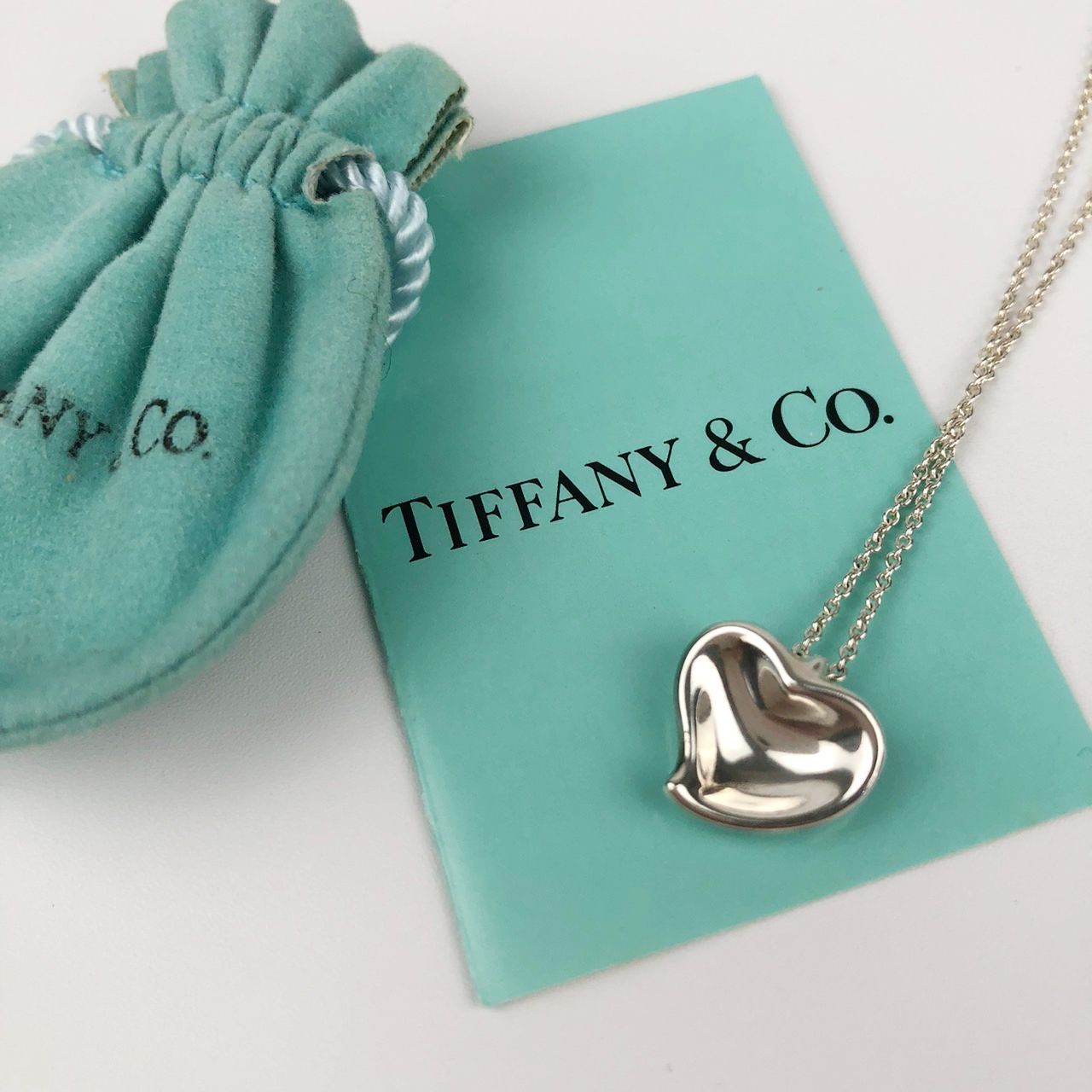 磨き上げ済】ティファニー Tiffany&Co. カーブドハート ネックレス