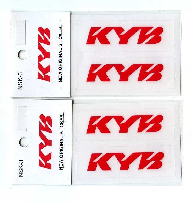 2枚パックセット KYB(カヤバ) ステッカーセット 赤文字【NSK3