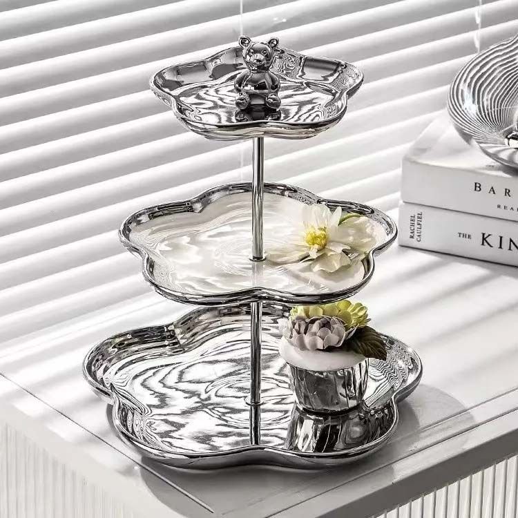 ケーキ スタンド プレート 3段セット アフタヌーンティー フルーツ