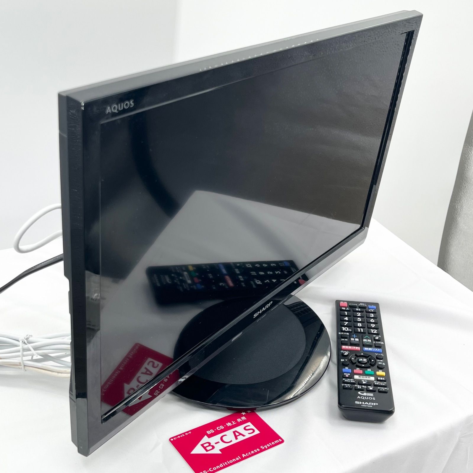 目立った傷や汚れなし SHARP AQUOS 19V型 2T‑C19AD ハイビジョン液晶テレビ