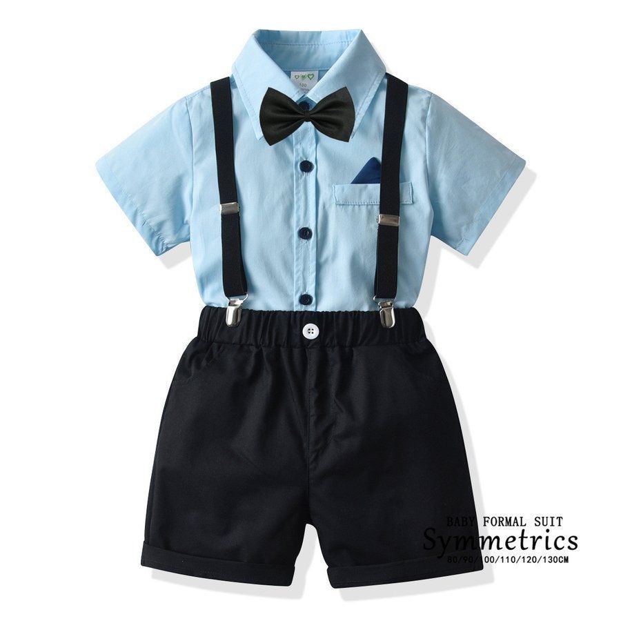 お買い得，人気SALE 子供服 ベビー フォーマル 男の子 ロンパース スーツ ベビー服 紳士風 半袖 赤ちゃん キッズ おしゃれ 出産祝い 結婚式 誕生日 お宮参り お食い初め#oneleaf12482 スーツ・ブレザー