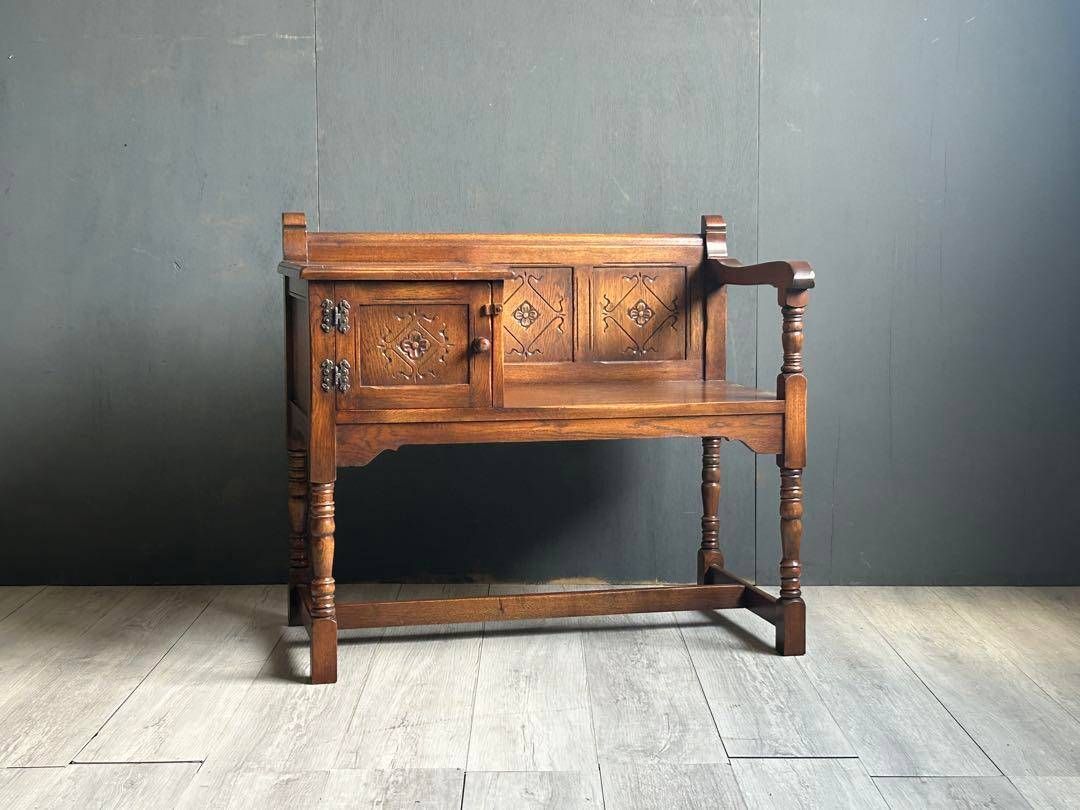 イギリス アンティーク家具 テレフォンベンチ 835A イギリス アンティーク家具 テレフォンベンチ 835A