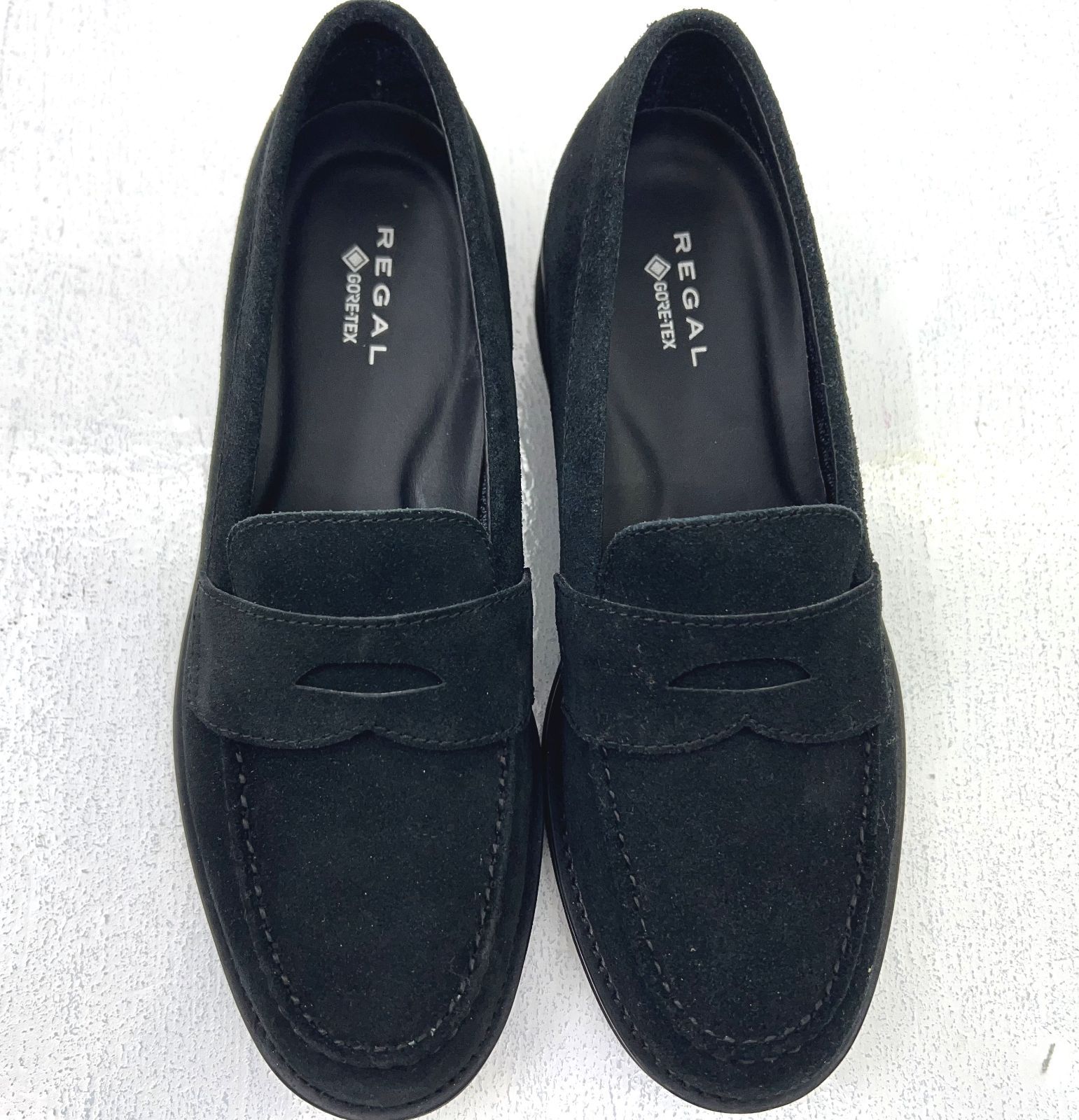 極美品　REGAL リーガル コインローファー ゴアテックス　ブラック　25㎝ 盛岡80-0025】美品！ REGAL ﾘｰｶﾞﾙ コインローファー GORE-TEX