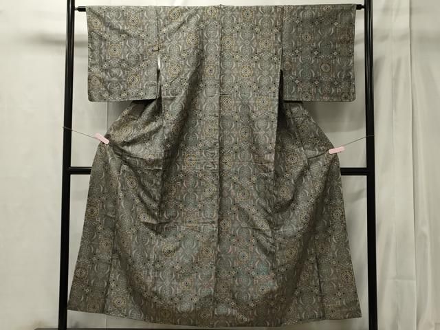 平和屋着物○上質な紬 十字絣 正絹 逸品 CAAU1988yc