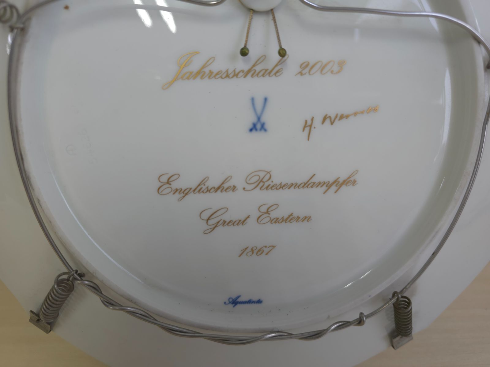 マイセン　Meissen イヤープレート　2003 グレートイースタン号 中古】M▽マイセン MEISSEN イヤープレート イヤーコレクション